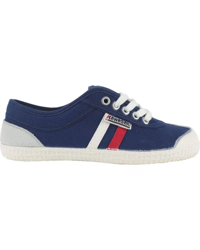 KAWASAKI RETRO 23 CANVAS SHOE K2390W NAVY STRIPE BLUE