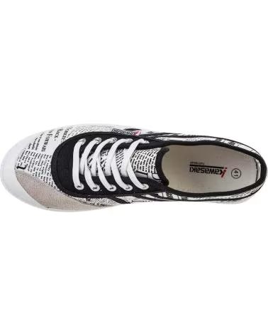 KAWASAKI NEWS PAPER CANVAS SHOE K202414 1002 WHITE