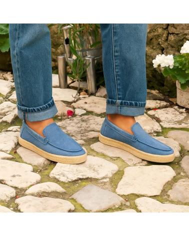 MOCASSINO DUCA DI MORRONE EUGENIO-CAM BLU DA UOMO BLUE