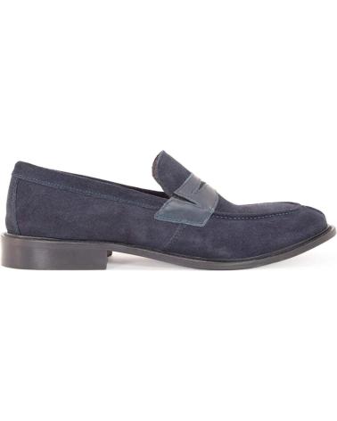 DUCA DI MORRONE ANTONIO CAM BLUE - MOCASSINI IN PELLE BLU NAVY BLUE