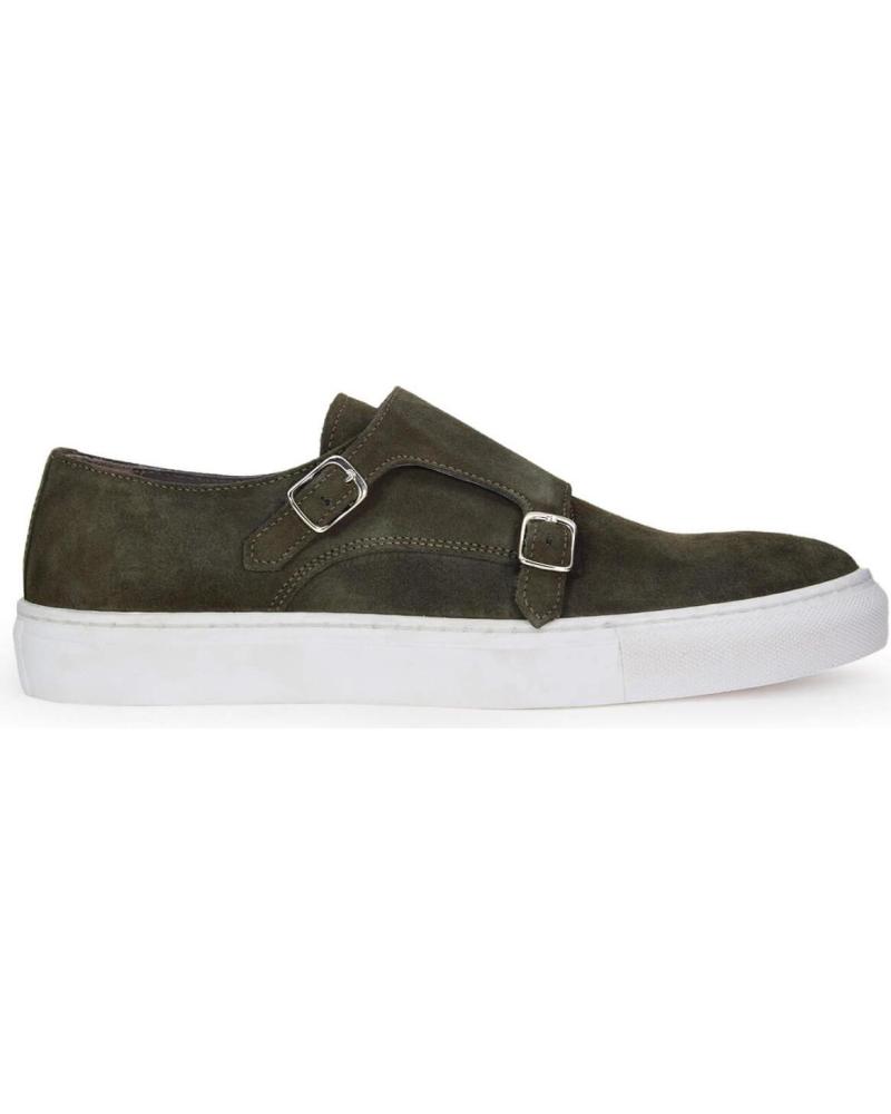 Inizio-DUCA-DI-MORRONE-SNEAKERS DUCA DI MORRONE GUGLIELMO-CAM VERDE CON DOPPIA FIBBIA-GREEN