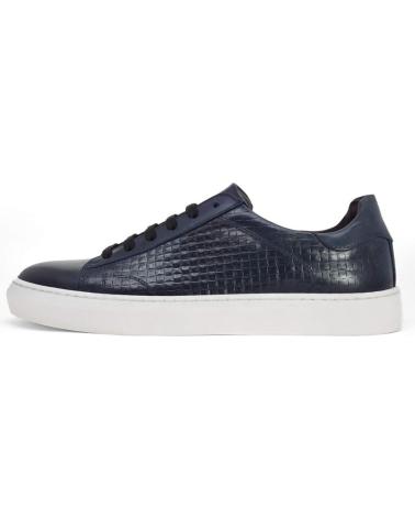 SNEAKERS CASUAL DUCA DI MORRONE GIACOMO IN PELLE BLU BLUE