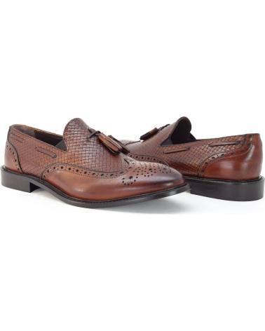DUCA DI MORRONE FILIPPO-INT MOCASSINI IN PELLE MARRONE CON NAPPE BROWN