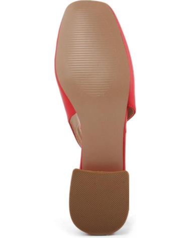 FASHION ATTITUDE FAM9922 RED LOW HEEL PUMPS WITH ANKLE STRAP RED