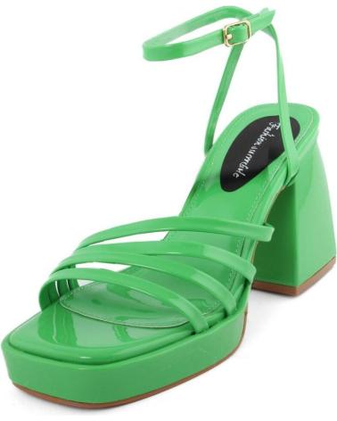 SANDALO CON TACCO FASHION ATTITUDE FAMH281 VERDE BRILLANTE CON PLATEAU GREEN
