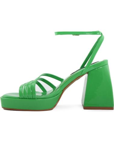 SANDALO CON TACCO FASHION ATTITUDE FAMH281 VERDE BRILLANTE CON PLATEAU GREEN