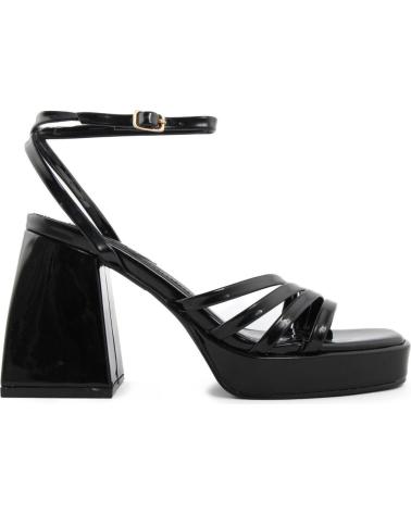 SANDALO CON TACCO FASHION ATTITUDE FAMH281 NERO CLASSICO CON PLATEAU BLACK
