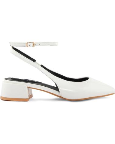 SCARPE SLINGBACK FASHION ATTITUDE FAM9921 BIANCHE CON TACCO BASSO WHITE