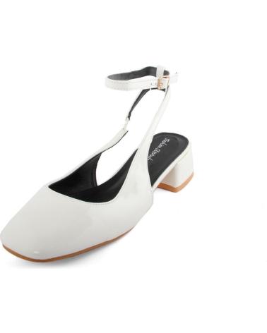 SCARPE SLINGBACK FASHION ATTITUDE FAM9921 BIANCHE CON TACCO BASSO WHITE