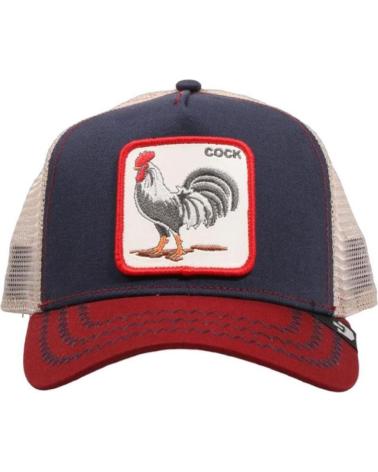CASQUETTE TRUCKER GOORIN BROS 'ROOSTER' BLEUE AVEC VISIÈRE ROUGE MULTICOLOR