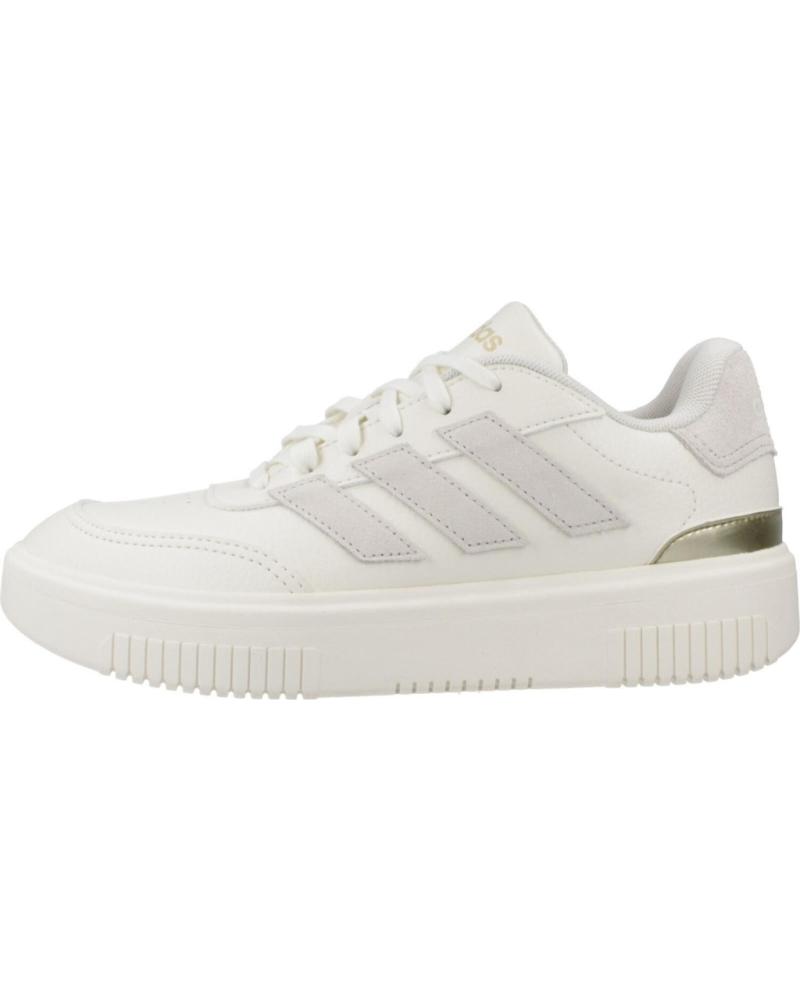 ADIDAS ZAPATILLAS MUJER MODELO COURTBLOCK BOLD COLOR BEIS WHITE