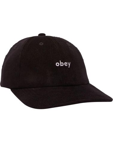 OBEY LOWERCASE CORDUROY 6 PANEL STR KAPPE SCHWARZ NAN