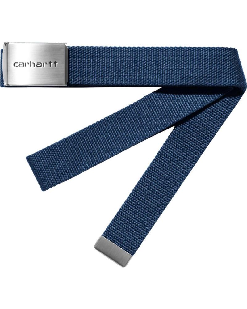 CEINTURE CARHARTT CLIP BELT CHROME ELDER BLEU NAN
