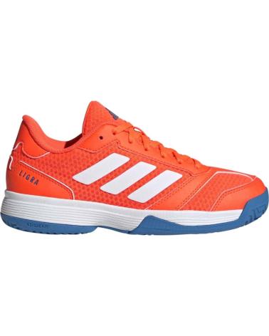 SCARPE DA PALLAMANO ADIDAS LIGRA 8 JUNIOR ARANCIONE E BLU AZUL