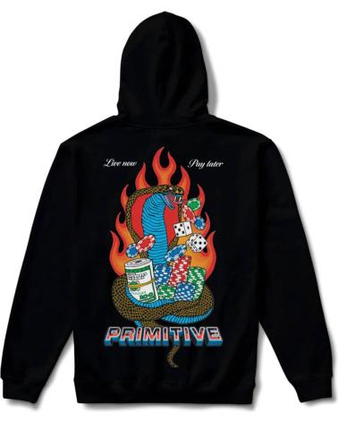 FELPA CON CAPPUCCIO PRIMITIVE COBRA HOOD NERA