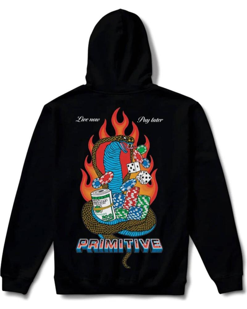 FELPA CON CAPPUCCIO PRIMITIVE COBRA HOOD NERA