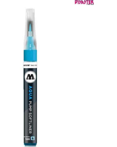 MOLOTOW ROTULADOR ACUARELABLE GRAFX AQUA PUMP SOFTLINER 1MM AZUL PRIMARIO