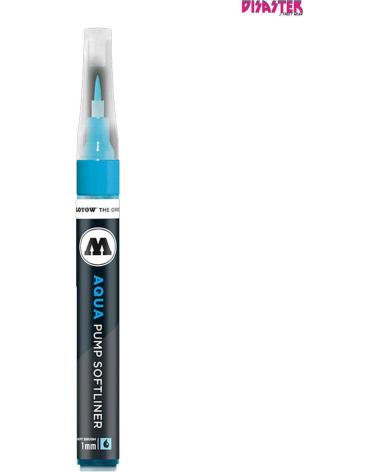 MOLOTOW ROTULADOR ACUARELABLE GRAFX AQUA PUMP SOFTLINER 1MM AZUL CLARO