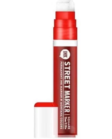 MONTANA COLORS ROTULADOR MTN STREET INK MARKER 15MM ROJO
