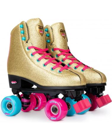 ROOKIE ROLLERSKATES PATINES QUAD COMPLETOS BUMP ROLLERDISCO V2 DORADOS PURPURINA