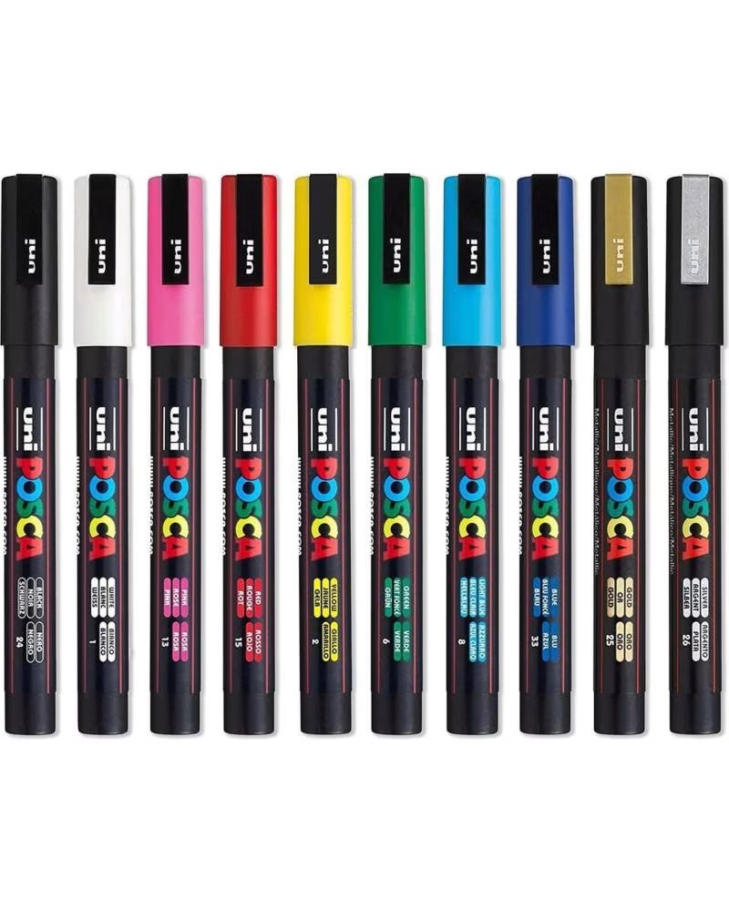 POSCA ROTULADOR MARKER PC-3M PLATA