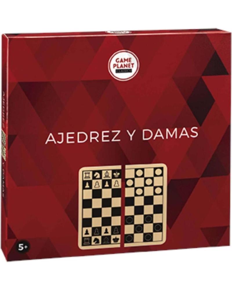 JUEGO DE MESA AJEDREZ Y DAMAS TOY PLANET MULTICOLOR