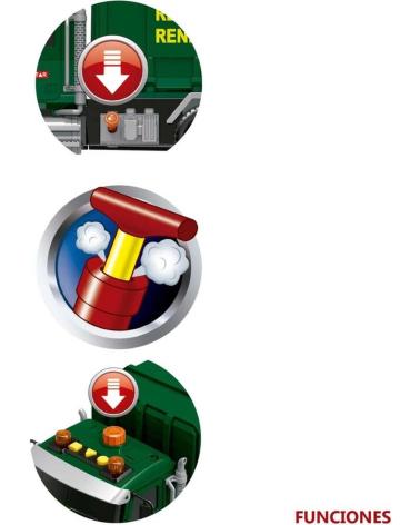 TOY PLANET TOY GARBAGE TRUCK WITH RECYCLING BINS MULTICOLOR