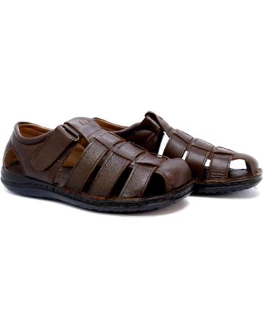 SANDALIAS DE VESTIR NUVITA PARA HOMBRE | ESTILO CLÁSICO MARRÓN VERDE