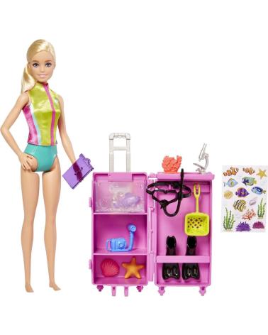 BARBIE MEERESFORSCHERIN MIT TAUCHZUBEHÖR UND KOFFER - MATTEL MULTICOLOR