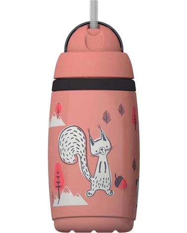 TOMMEE TIPPEE - GARRAFA TÉRMICA ANTIVAZAMENTO PARA BEBÉ - DESIGN ESQUILO ROSA ROSA