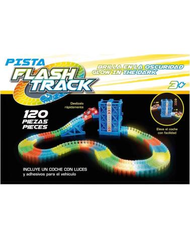 FLEXIBLE RENNSTRECKE FLASH TRACK TOY PLANET MULTICOLOR