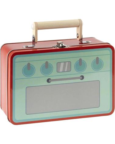 TOY PLANET SET PASTICCERIA PER BAMBINI CON VALIGETTA FORNO GIOCATTOLO IN METALLO PER BAMBINI +3 ANNI MULTICOLOR