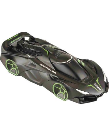 AUTO DA CORSA RADIOCOMANDATA TOY PLANET PER BAMBINI +6 ANNI - VEICOLO RC NERO CON DETTAGLI VERDI MULTICOLOR
