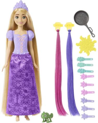 BAMBOLA DISNEY PRINCIPESSA RAPUNZEL CAPELLI MAGICI CON ACCESSORI MATTEL GAMES MULTICOLOR