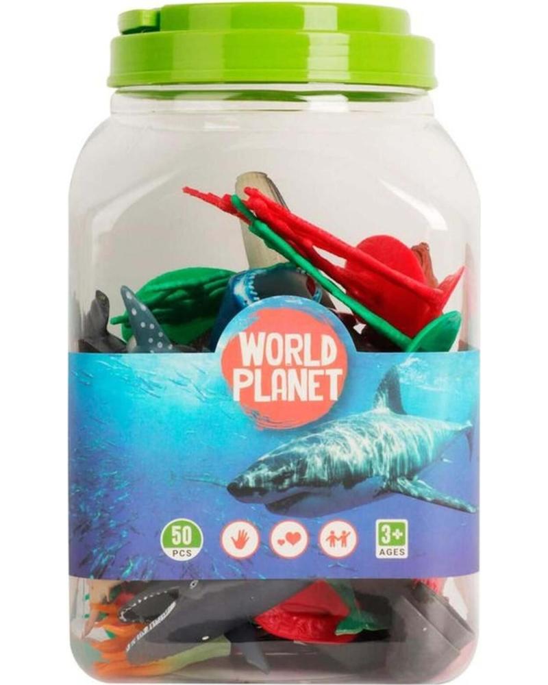 TOY PLANET MEERESFIGUREN-SET IM BEHÄLTER MEHRFARBIG MULTICOLOR
