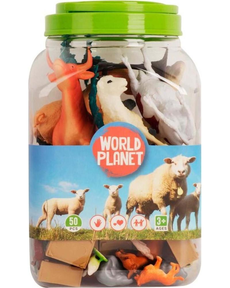 TOY PLANET BAUERNHOFTIER-FIGUREN-SET IM BEHÄLTER MEHRFARBIG MULTICOLOR