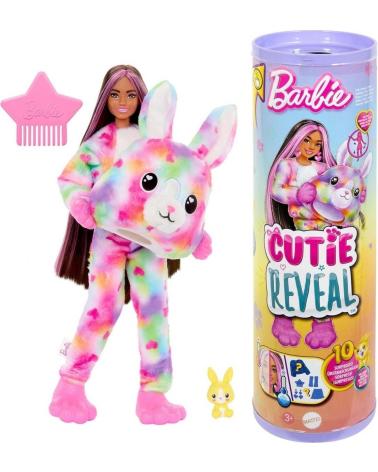 BONECA BARBIE CUTIE REVEAL COM FANTASIA DE COELHO E ACESSÓRIOS SURPRESA MULTICOLOR