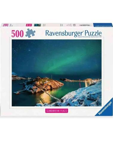 RAVENSBURGER PUZZLE 'NORDLICHTER' 500 TEILE MULTICOLOR