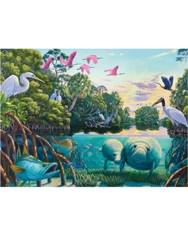 RAVENSBURGER PUZZLE 500 TEILE: NATURLANDSCHAFT MIT VÖGELN MULTICOLOR