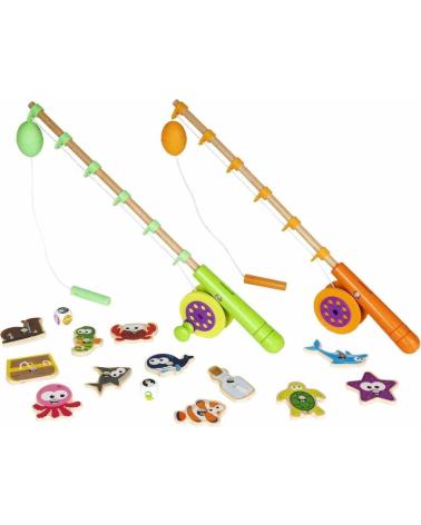 JEU DE PÊCHE MAGNÉTIQUE TOY PLANET ENFANT AVEC 2 CANNES ET FIGURINES MULTICOLORES MULTICOLOR