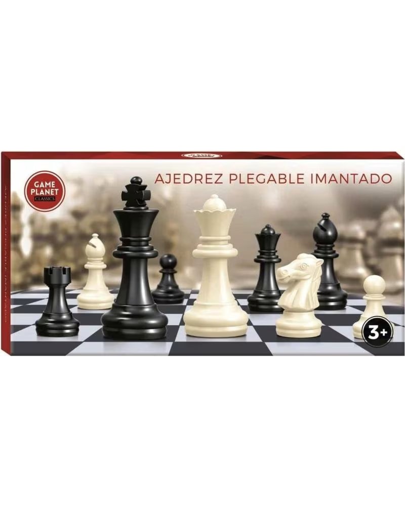 TOY PLANET JOGO DE XADREZ CLÁSSICO TOY PLANET PRETO E MARFIM NEGRO