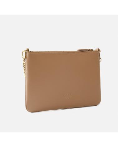 SAC BANDOULIÈRE PINKO CLASSIC FLAT LOVE BAG SIMPLY MARRON D01Q D01Q
