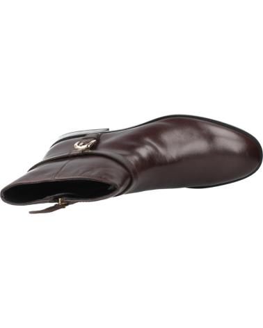 GEOX TORMALINA D ANKLE BOOTS IN BORDEAUX LEATHER - REFERENCE C6024 C6024