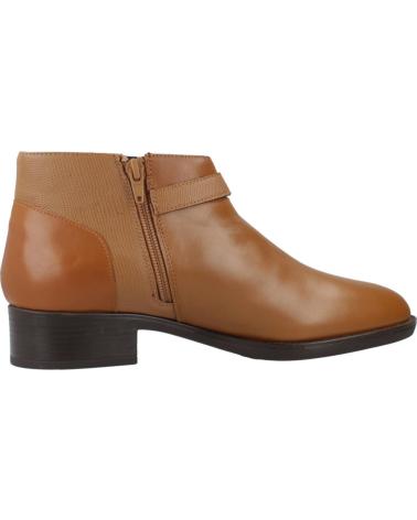 GEOX D FELICITY C6001 BROWN LEATHER ANKLE BOOTS C6001