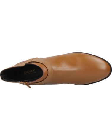 GEOX D FELICITY C6001 BROWN LEATHER ANKLE BOOTS C6001