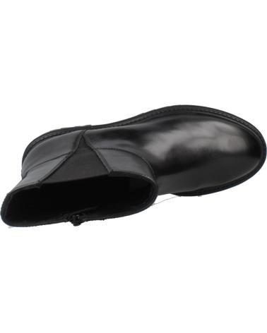 GEOX D IRIDEA C9999 BLACK LEATHER ANKLE BOOTS C9999