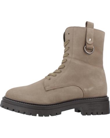 GEOX D IRIDEA BEIGE C6029 SUEDE BOOTS WITH TRACK SOLE C6029