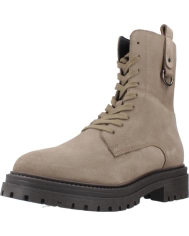 GEOX D IRIDEA BEIGE C6029 SUEDE BOOTS WITH TRACK SOLE C6029