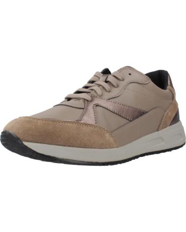 BASKETS GEOX D BULMYA MARRON C1379 AVEC DÉTAILS MÉTALLISÉS ET RESPIRANTES C1379
