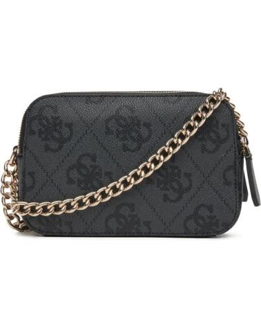 SAC BANDOULIÈRE GUESS HWOS96 72140 GRIS AVEC MONOGRAMME ET CHAÎNE DORÉE CLO